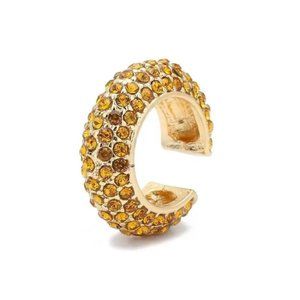 C-shaped Diamond Ear Zircon Gold